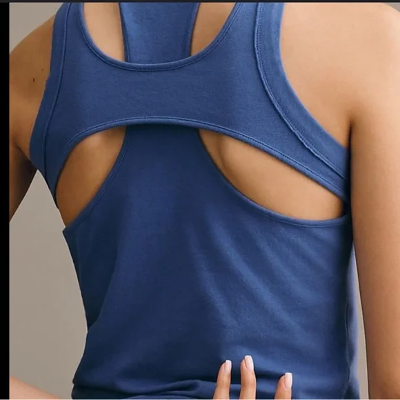 ANTHROPOLOGIE x PILCRO smock Neck Cutout Tank - Picture 4 of 10